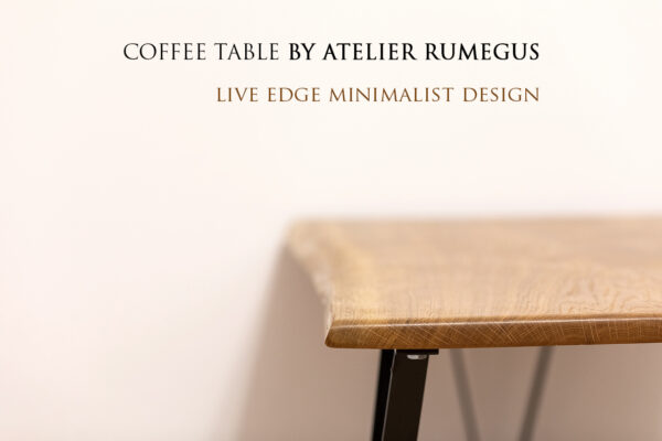 MODERN LIVE EDGE OAK COFFEE TABLE