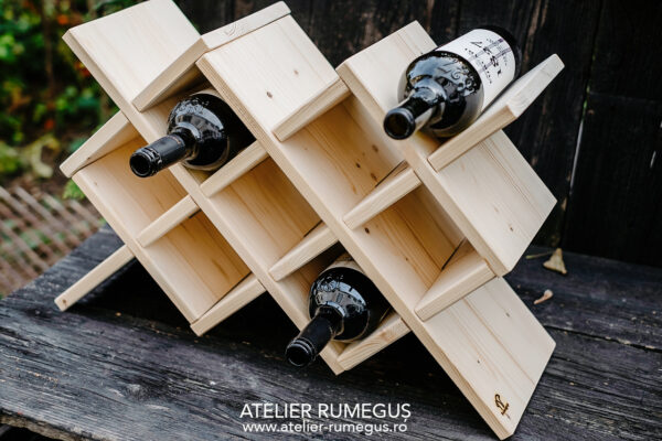 Wooden bottle rack Suport lemn sticle