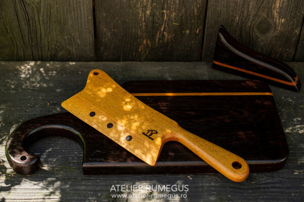 Cutit tocat vinete tocator lemn masiv